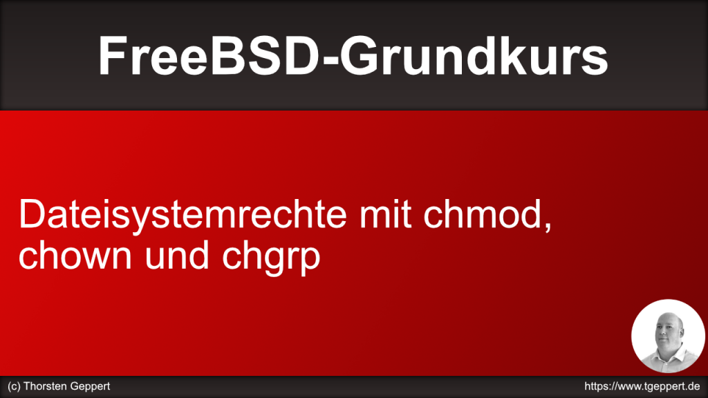 Dateisystemrechte mit chmod, chown und chgrp