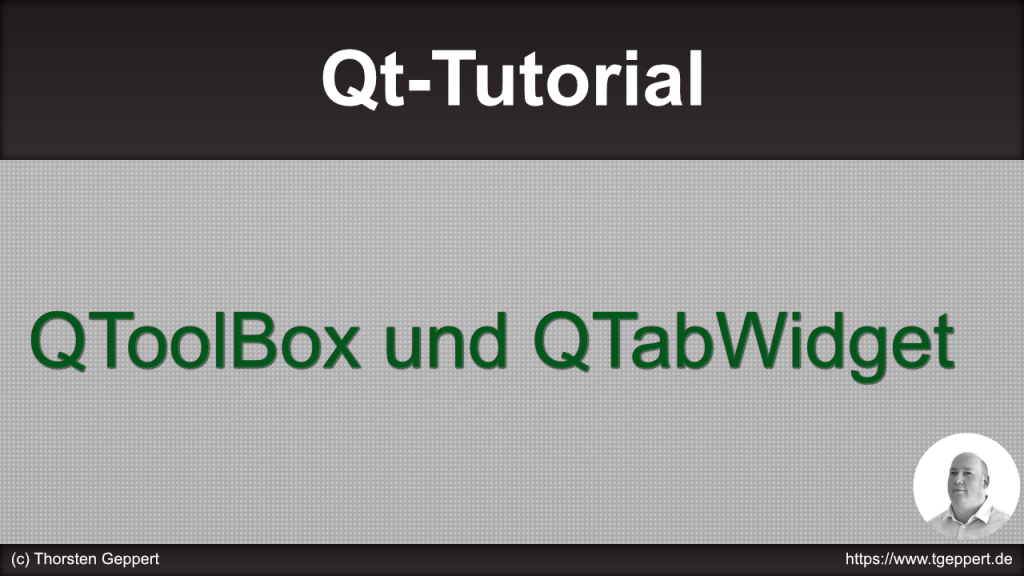 QToolBox und QTabWidget