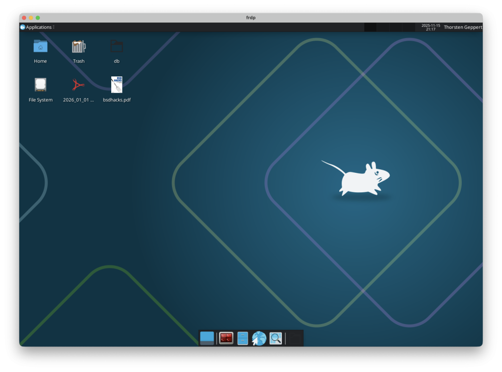 FreeBSD-Desktop Xfce auf xrdp unter FreeBSD 14.2
